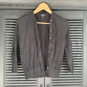 Jcrew black cropped cardigan